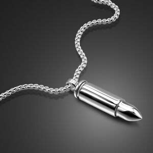 bullet necklace for men|sterling silver bullet necklace.